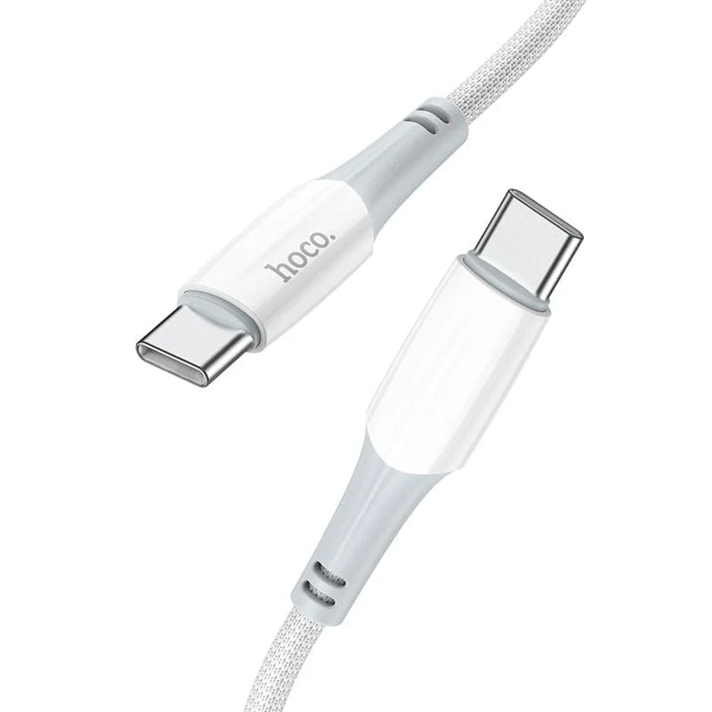 Кабель hoco. Fast charging data cable разъем Type-C – Type-C, 1 м (X70) Белый