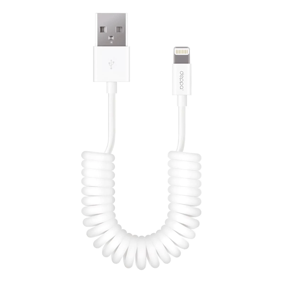 Дата-кабель Deppa USB - Lightning витой, 1,5 м (72120) Белый