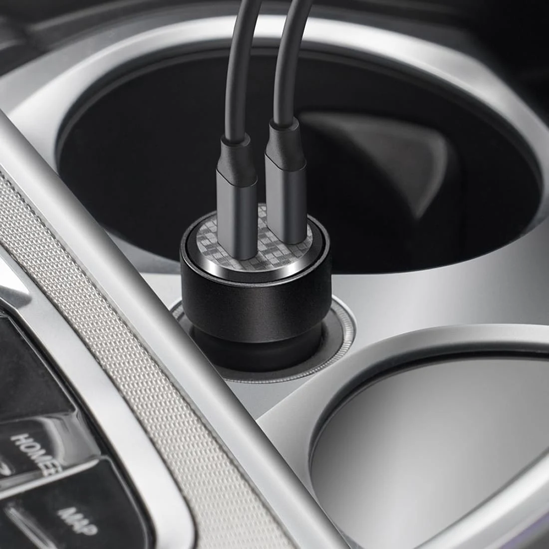 АЗУ Deppa USB С + USB-C, PD, QC 3.0, 50W, Crystal (11219) Прозрачный, черный