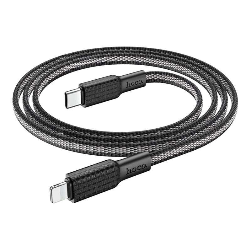 Кабель hoco. Type-C – Type-C “Jaeger” PD (X69) Черно-белый
