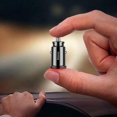 Автомобильное зарядное устройство Baseus 2 USB Fast Charging 3.1A Grain Car Charger Черный