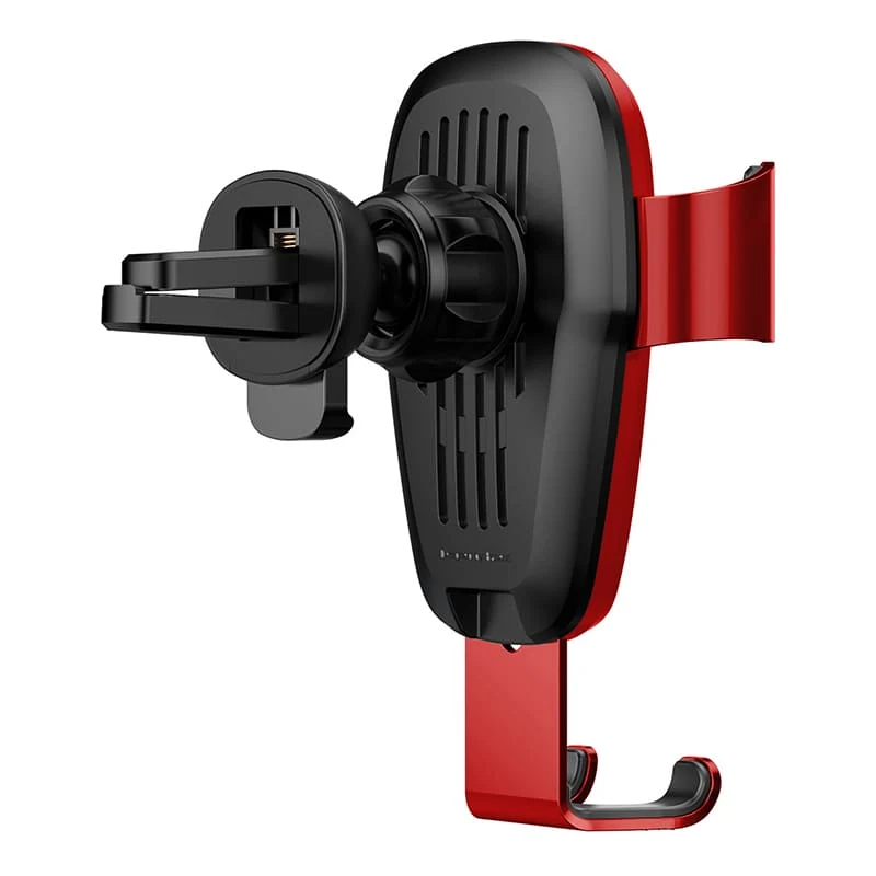 Автомобильный держатель с функцией беспроводной зарядки Baseus Gravity Wireless Charger Car Mount (WXYL-B09) Красный