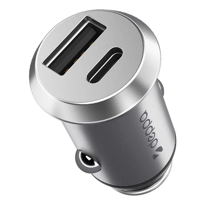 АЗУ Deppa USB A + USB-C, PD, QC 3.0, 38W (11212) Серебристый