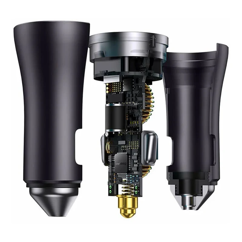 Автомобильное зарядное устройство Baseus Golden Contactor Pro Dual Fast Charger Car Charger C+C 40 Вт (CGJP000013) Dark Gray