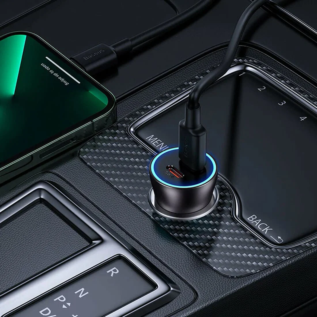 Автомобильное зарядное устройство Baseus Golden Contactor Pro Dual Fast Charger Car Charger C+C 40 Вт (CGJP000013) Dark Gray