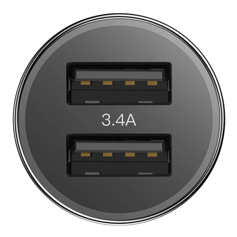 АЗУ Baseus 2 USB + Lightning Quick Charge 3.4A Small Screw (TZXLD-A01) Черный