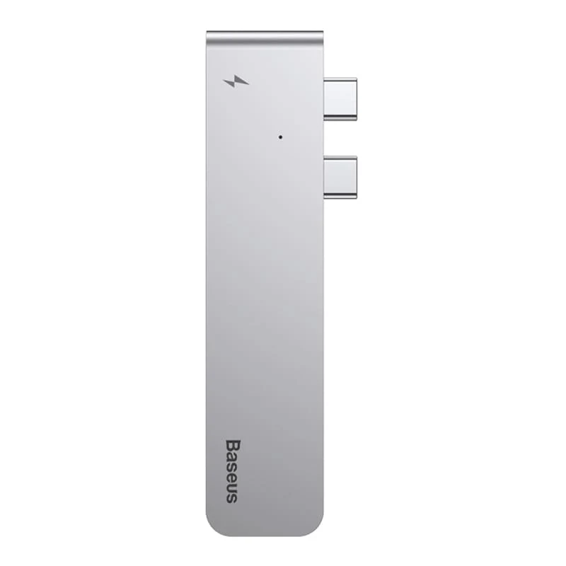 Переходник Baseus для MacBook HUB TB3 C+ (Dual Type-C to USB3.0/HDMI/Type-C) (CAHUB-B0G) Deep Grey, тёмно-серый