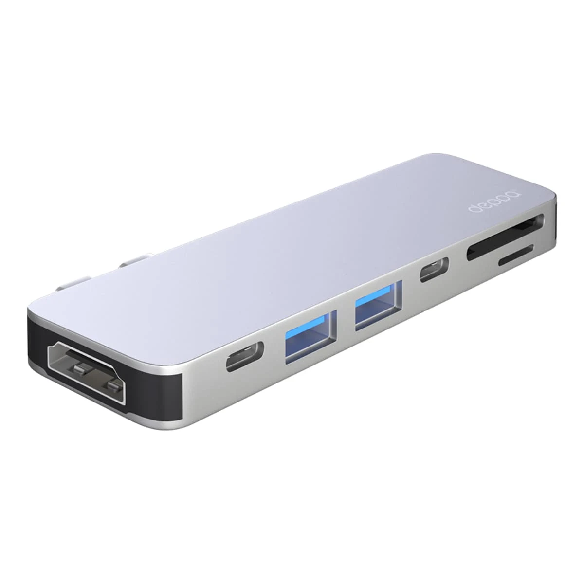 USB-C адаптер Deppa для MacBook 7в1 (73122) Серебро