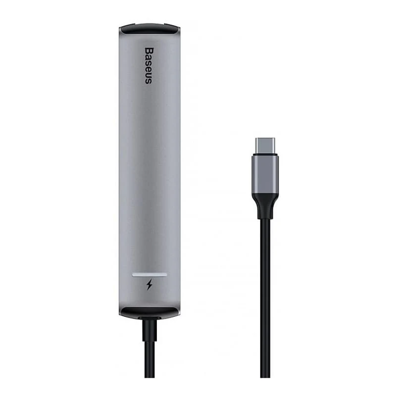Переходник Baseus для MacBook HUB Mechanical eye 6в1 (USB/HDMI/Type-C/RJ45) (CAHUB-J0G) Deep Grey, тёмно-серый