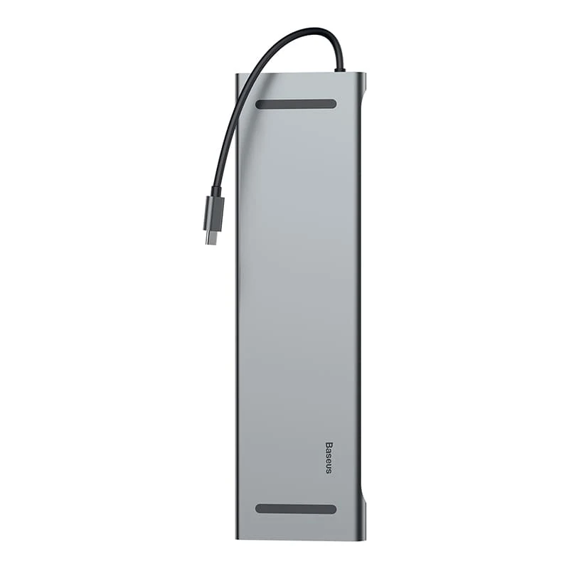 Переходник Baseus для MacBook HUB Enjoyment Series (Type-C to USB3.0+HDMI+SD/MMC+TF/Micro+LAN+VGA+PD+AUX) (CATSX-F0G) Deep Grey, тёмно-серый