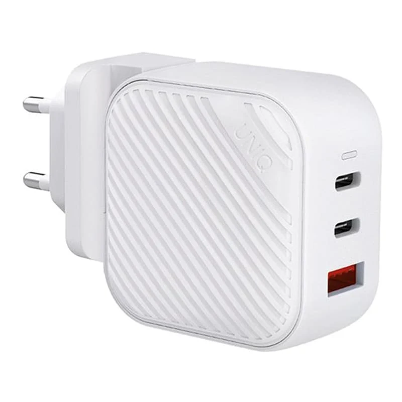 Зарядное устройство UNIQ Verge Pro 66Вт GaN, USB-A + 2 USB Type-C Белый