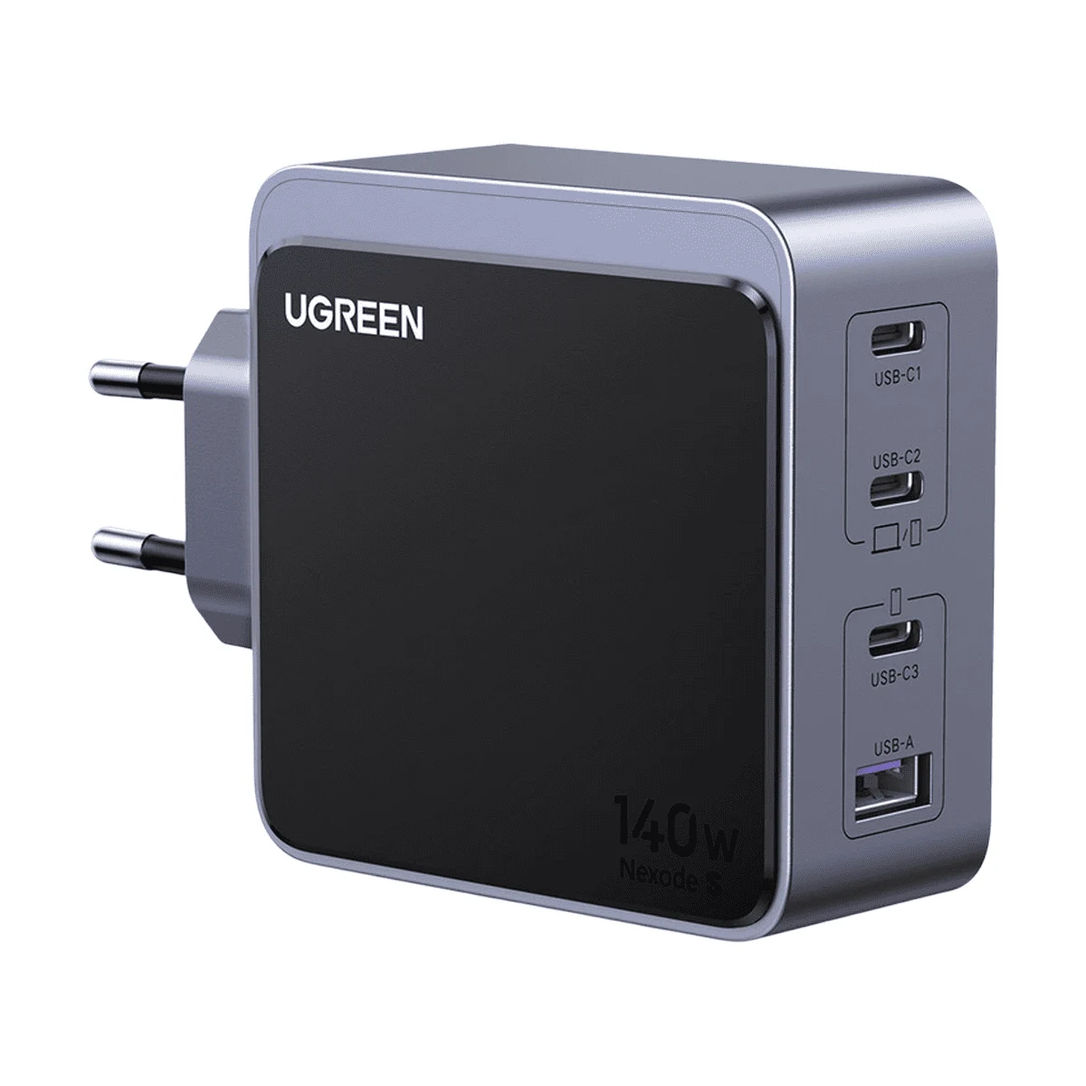 Зарядное устройство UGREEN X570 Nexode S USB-A + 3 USB Type-C 140Вт GaN Tech Fast Charger (45575) Серый