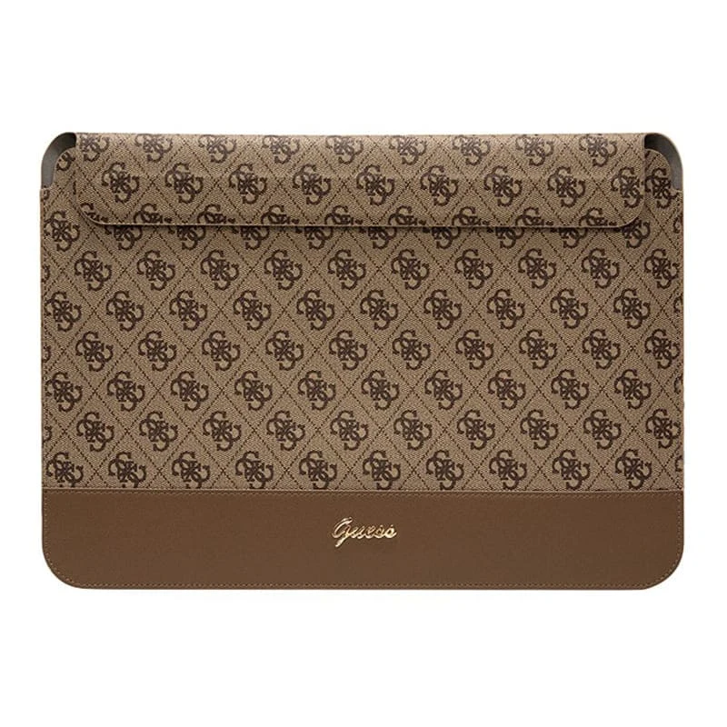 Чехол Guess для ноутбуков 13"/14" Sleeve 4G Bottom stripe Metal logo (GUCS14PS4SGW) Коричневый