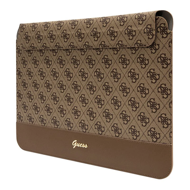 Чехол Guess для ноутбуков 13"/14" Sleeve 4G Bottom stripe Metal logo (GUCS14PS4SGW) Коричневый