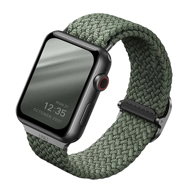 Ремешок для Apple Watch 41/40/38 mm UNIQ ASPEN Strap Braided Green