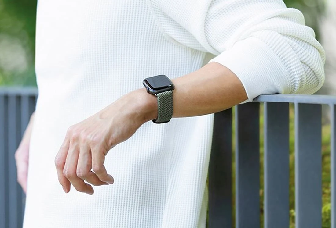 Ремешок для Apple Watch 41/40/38 mm UNIQ ASPEN Strap Braided Green