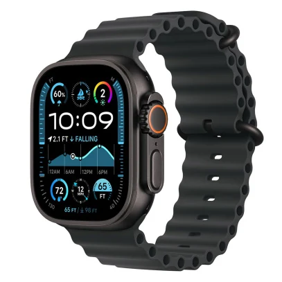 Apple Watch Ultra 2 (2024), 49 мм корпус из титана цвета «Black», ремешок Ocean Band цвета «Black»