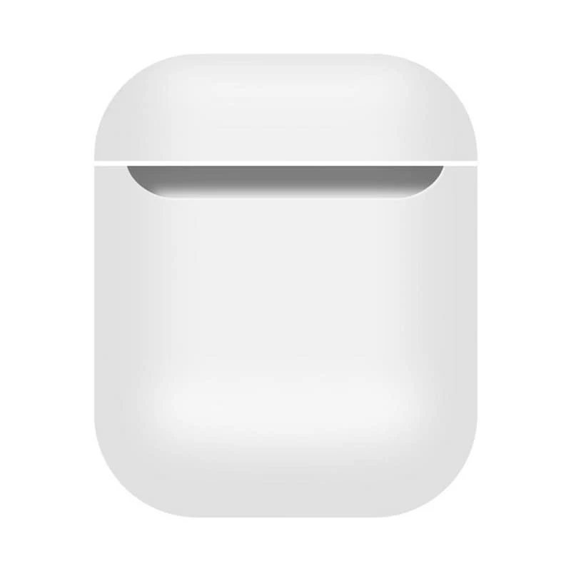Чехол для Apple AirPods 1/2 Silicone Case White, белый