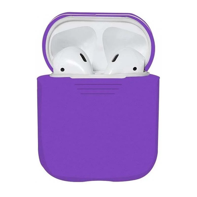 Чехол для Apple AirPods 1/2 Silicone Case Roland Purple, светло-фиолетовый