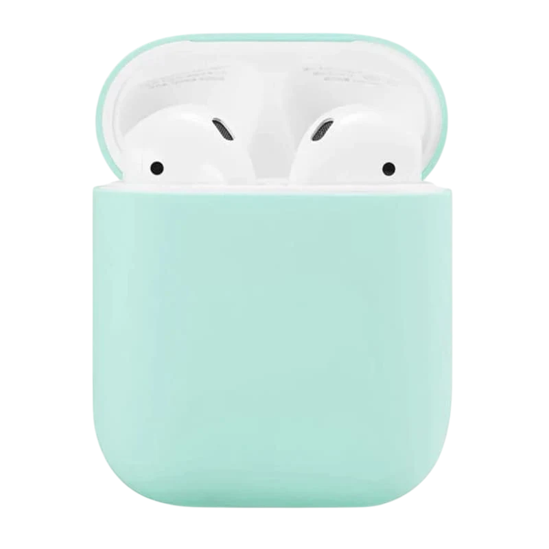 Чехол для Apple AirPods 1/2 Silicone Case Pale Green, бледно-зеленый