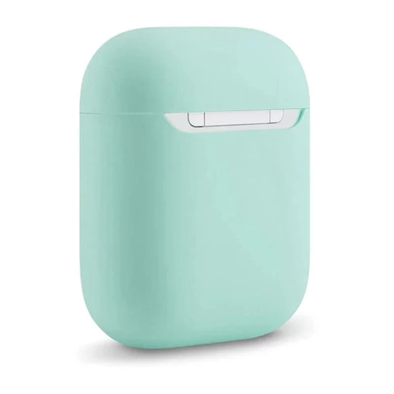 Чехол для Apple AirPods 1/2 Silicone Case Pale Green, бледно-зеленый