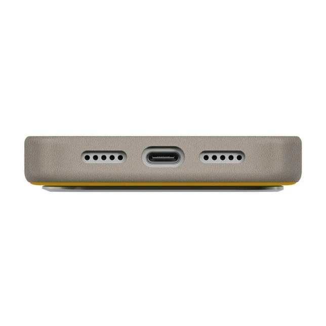 Чехол для iPhone 17 Pro с MagSafe UNIQ DS LYDEN (IP6.3P(2025)-LDSCYELFGRY) Желто-серый