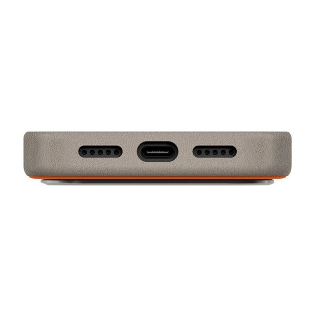 Чехол для iPhone 17 Pro Max с MagSafe UNIQ DS LYDEN (IP6.9P(2025)-LDSFORGFGRY) Оранжево-серый