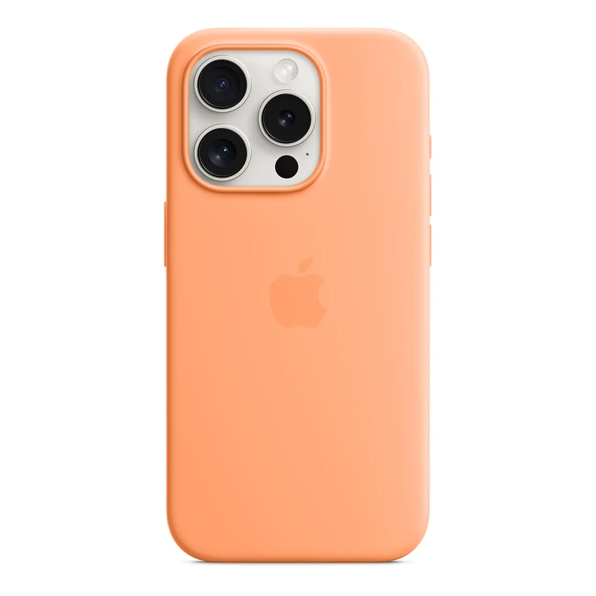 Чехол Silicone Case для Apple iPhone 15 Pro с MagSafe  Orange Sorbet, оранжевый